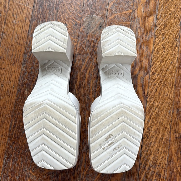 Gucci White Rubber Slide Sandals Size 38 - Picture 3 of 5